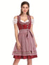 3-teiliges Damen Dirndl Set – Dunkelblaues Oktoberfest Kostüm mit Bluse und Schürze